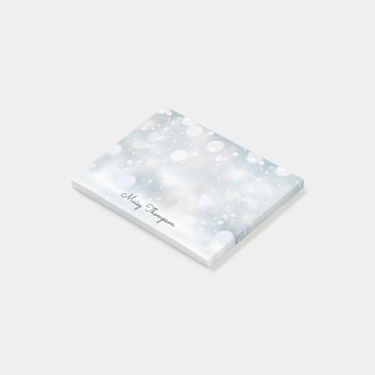 Sneeuwvakantie Monogram Naam Post-it® Notes (Schuin)