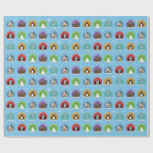 Sneeuwvakantie Wereldbollen Cadeaupapier (Vlak)