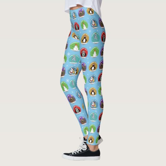 Sneeuwvakantie Wereldbollen Leggings (Links)