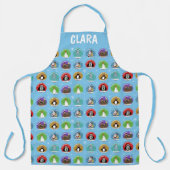 Sneeuwvakantie Wereldbollen Schort (Voorkant)