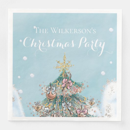 Sneeuwvakantiefeest Servet (Voorkant)