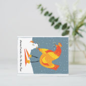 Sneeuwvakantiekaart Feestdagenkaart (Staand voorkant)