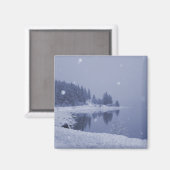 Sneeuwval aan zee magneet (Voorkant / Achterkant)