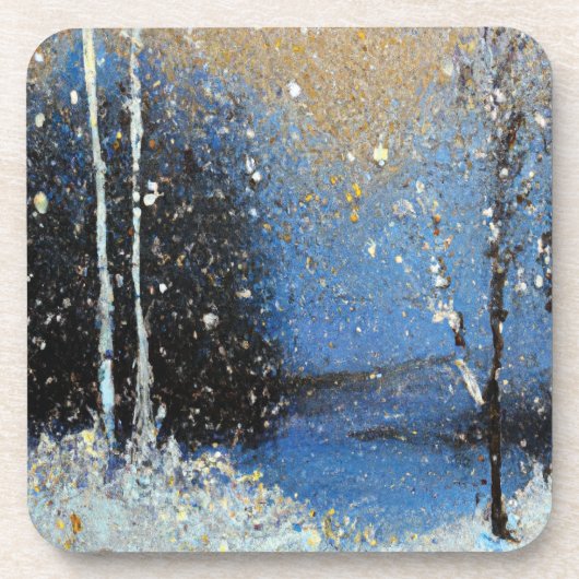 Sneeuwval Bier Onderzetter (Voorkant)