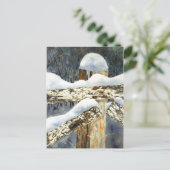 "Sneeuwval" Briefkaart voor landwegen (Staand voorkant)