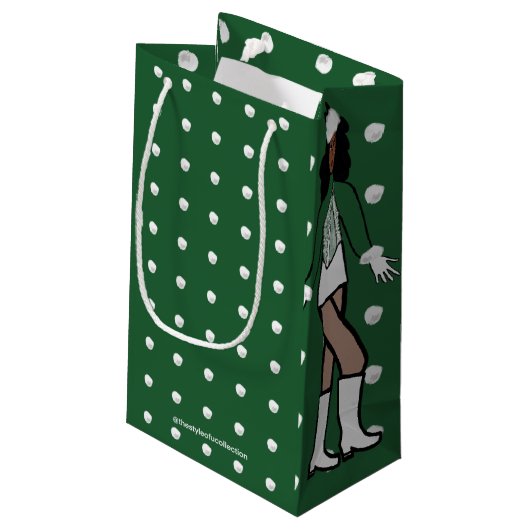 Sneeuwval Dancer Green Klein Cadeauzakje (Achterkant Gekanteld)