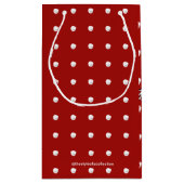 Sneeuwval danser rood klein cadeauzakje (Achterkant)