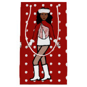 Sneeuwval danser rood klein cadeauzakje (Voorkant)