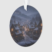 Sneeuwval Dorps Kasteel Ornament (voorkant)
