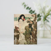 "Sneeuwval en de zeven kleine Mannen" Briefkaart (Staand voorkant)