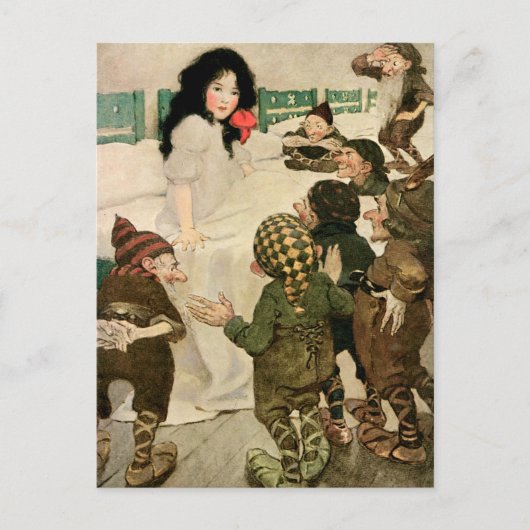 "Sneeuwval en de zeven kleine Mannen" Briefkaart (Voorkant)