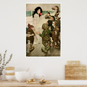 "Sneeuwval en de zeven kleine Mannen" Poster (Keuken)