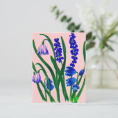 sneeuwval en scilla briefkaart (Staand voorkant)