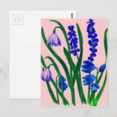 sneeuwval en scilla briefkaart (Voorkant / Achterkant)