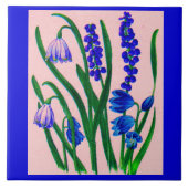 sneeuwval en scilla tegeltje (Voorkant)