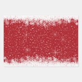Sneeuwval en sneeuwgrenzen kerstblauw/rood ID728 Inpakpapier Vel (Voorkant 3)
