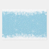 Sneeuwval en sneeuwgrenzen kerstblauw/rood ID728 Inpakpapier Vel (Voorkant 2)