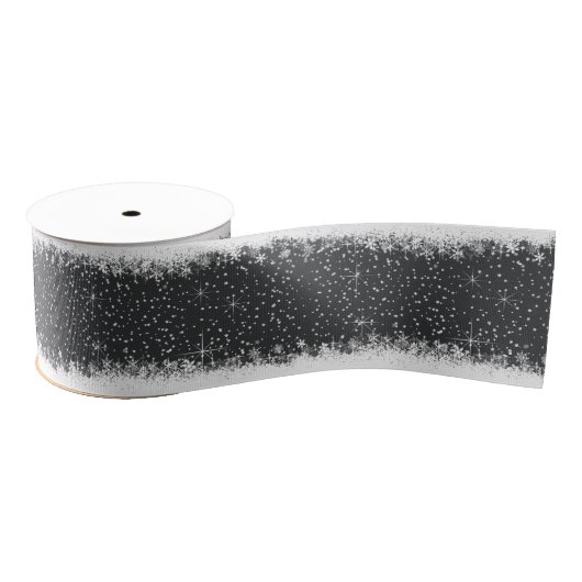 Sneeuwval en sneeuwgrenzen Kerstmis ID728 Grosgrain Lint (Spoel)