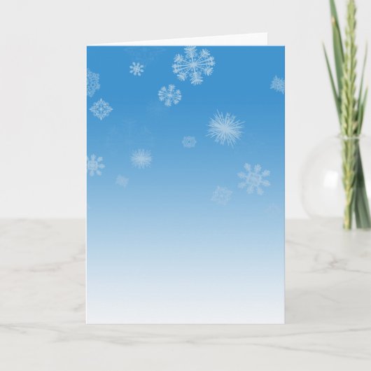 Sneeuwval Feestdagen Kaart (Voorkant)