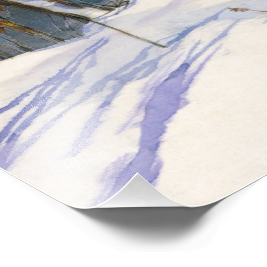 Sneeuwval Foto Afdruk (Hoek)