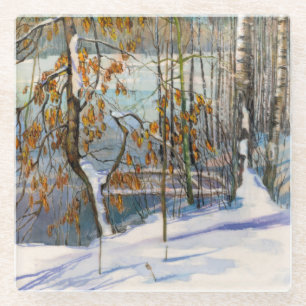 Sneeuwval Glazen Onderzetter