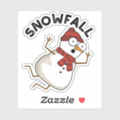 Sneeuwval Grappige Sneeuwpop Sticker (Vel)