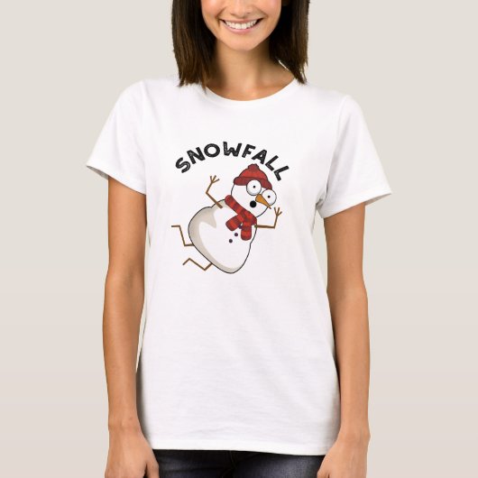 Sneeuwval Grappige Sneeuwpop T-shirt (Voorkant)