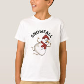 Sneeuwval Grappige Sneeuwpop T-shirt (Voorkant)