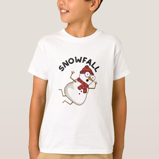 Sneeuwval Grappige Sneeuwpop T-shirt (Voorkant)