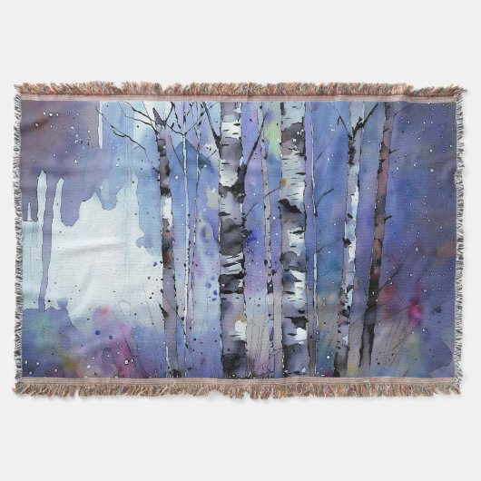 Sneeuwval in de betoverde berk deken (Voorkant)