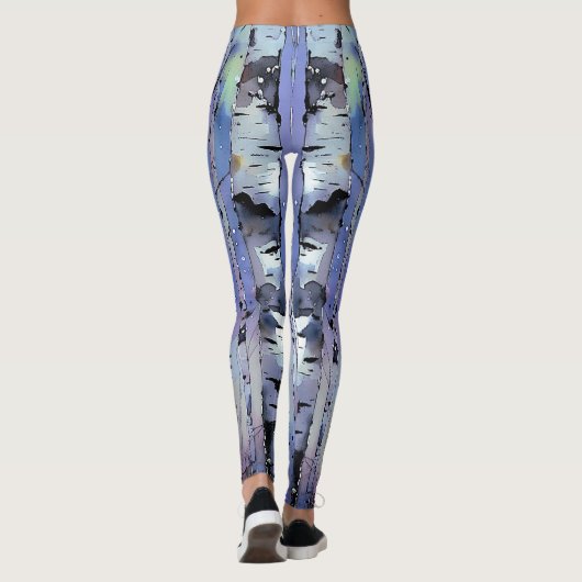 Sneeuwval in de betoverde berk leggings (Achterkant)