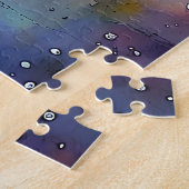 Sneeuwval in de betoverde berk legpuzzel (Zijkant)