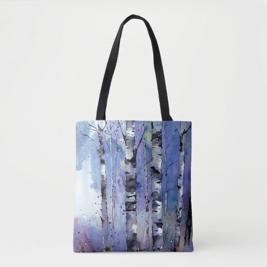Sneeuwval in de betoverde berk tote bag (Voorkant)