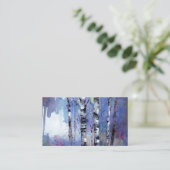 Sneeuwval in de betoverde berk visitekaartje (Staand voorkant)