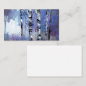 Sneeuwval in de betoverde berk visitekaartje (Voorkant / Achterkant)