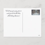 Sneeuwval in het winterbos  feestdagenkaart (Achterkant)