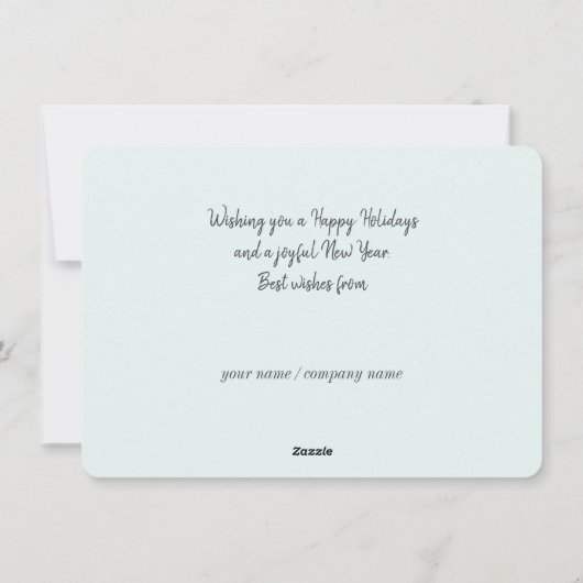 Sneeuwval in het winterbos feestdagenkaart (Achterkant)