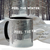 Sneeuwval in het winterbos mok