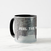 Sneeuwval in het winterbos mok (Voorkant links)