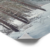 Sneeuwval in het winterbos poster (Hoek)