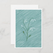 Sneeuwval (januari) Wenskaart Bedankkaart (Voorkant / Achterkant)