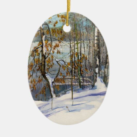 Sneeuwval Keramisch Ornament (Voorkant)