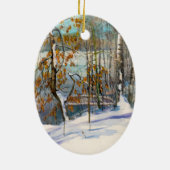 Sneeuwval Keramisch Ornament (Achterkant)