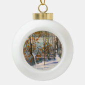 Sneeuwval Keramische Bal Ornament (Voorkant)