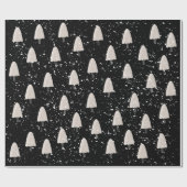 Sneeuwval Kerstboom Chic Winter Cadeaupapier (Vlak)