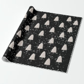 Sneeuwval Kerstboom Chic Winter Cadeaupapier (Uitgerold)