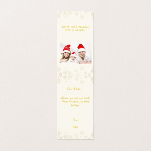 Sneeuwval Kerstboom Groeten Kaarten (Binnenkant ongevouwen)