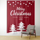 Sneeuwval Kerstvakantie feest foto achtergrond Wandkleed (In situ)