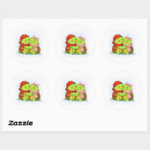 Sneeuwval Knuffel Ronde Sticker (Vel)