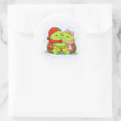 Sneeuwval Knuffel Ronde Sticker (Tas)